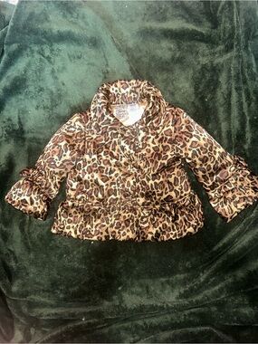 Guess Kids Silky Leopard Puffer Coat